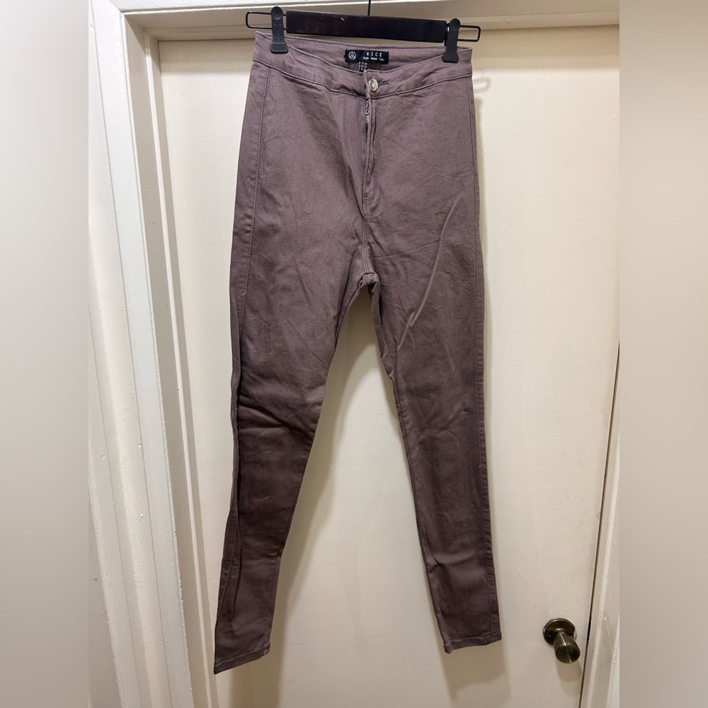 Missguided Vice High Waist Tube Skinny Jeans Denim Women’s Sz 6 Rose VTG Y2K